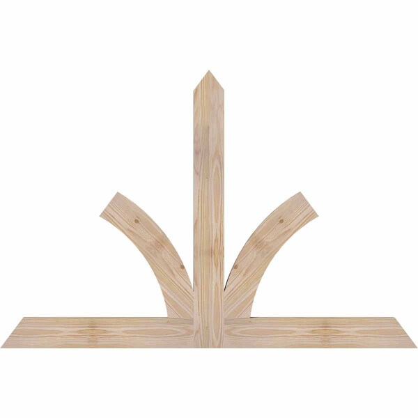 Ekena Millwork Richland Smooth Timber Gable Bracket, Douglas Fir, 48"W x 32"H x 1 1/2"D x 3 1/2"F, 16/12 Pitch GBW048X32X0204RIC00SDF - main